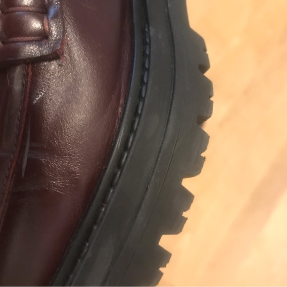Sezane Albane Loafers Burgundy Leather - Picture 14 of 16